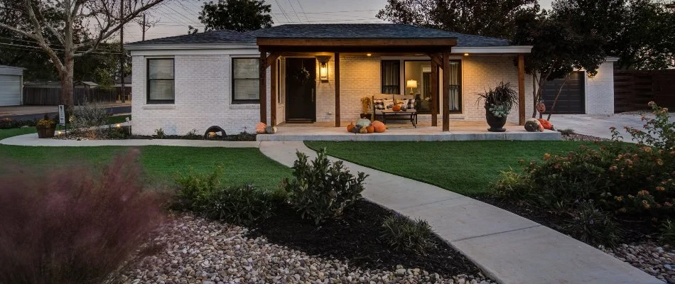 Walkway in front of home in Lubbock, TX.