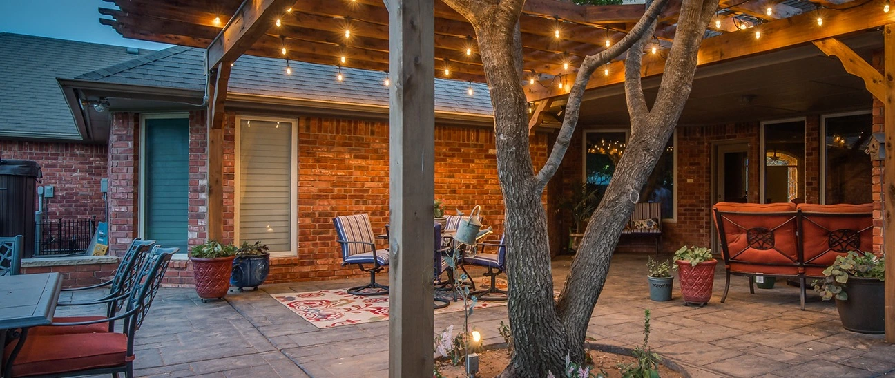 A patio installed on a property in Lubbock, TX.